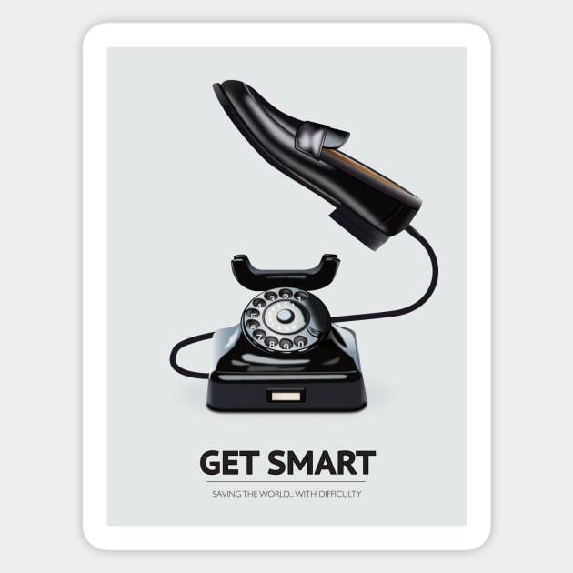 Get Smart - Alternative Movie Poster Sticker by MoviePosterBoy